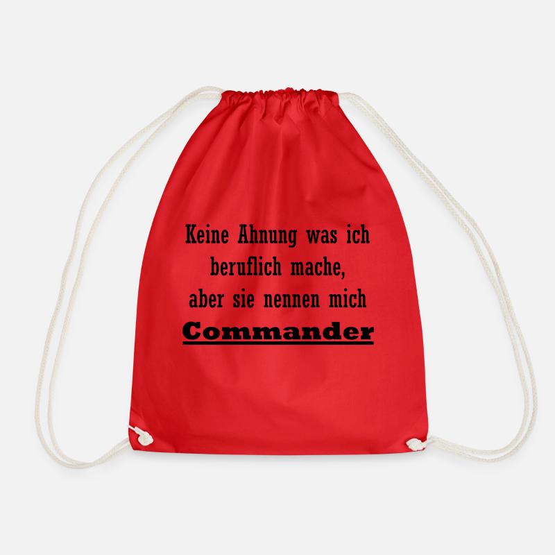 Commandant est mon métier - Sac de sport léger - rouge