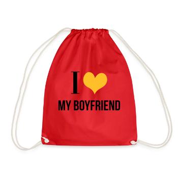 I Love My Boyfriend - Sac de sport léger - rouge - Devant