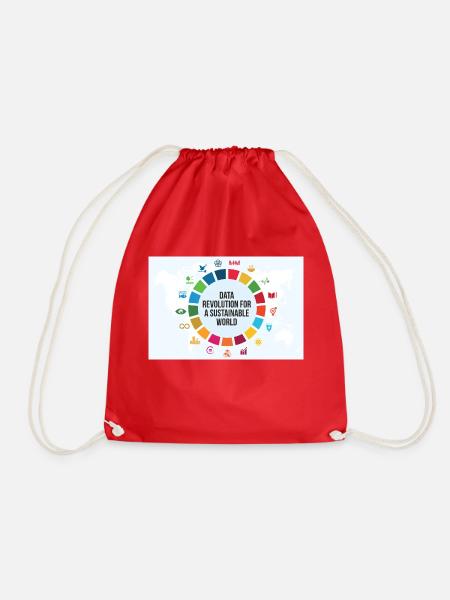 Sustainability World - Drawstring Bag - red