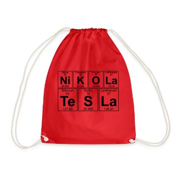 Ni-K-O-La Te-S-La (nikola_tesla) - Full - Turnbeutel - Rot - Vorne