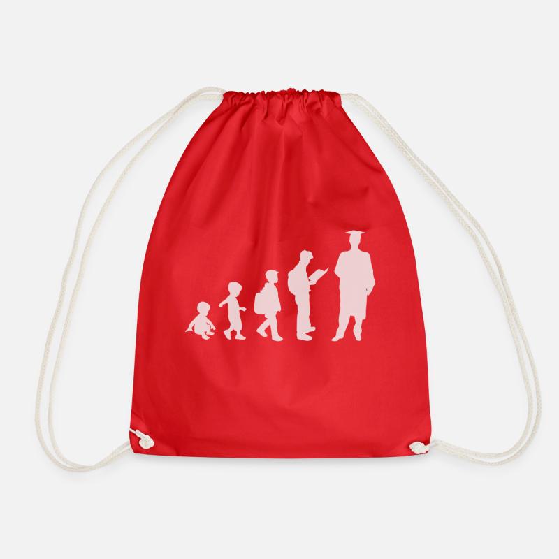 Graduation Student Diploma - Drawstring Bag - red