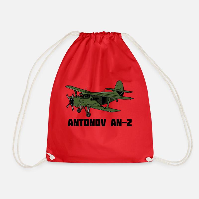 Antonov An-2 Flugzeug Doppeldecker UdSSR Geschenk - Turnbeutel - Rot