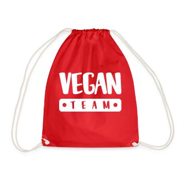 Vegan Team - Turnbeutel - Rot - Vorne