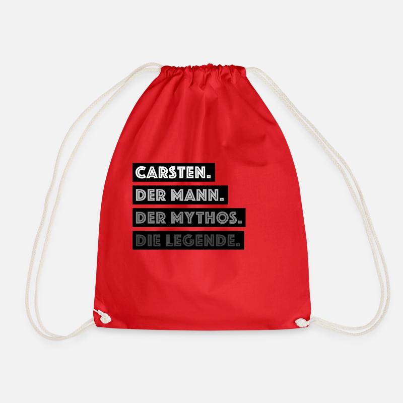 Carsten der Mann der Mythos die Legende - Turnbeutel - Rot