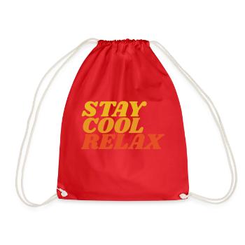 stay cool relax - Turnbeutel - Rot - Vorne
