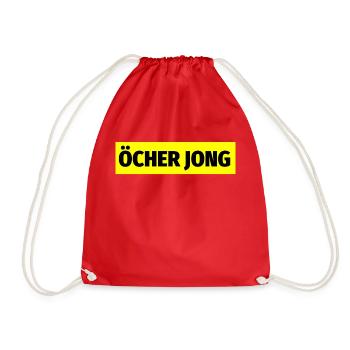 Öcher Jong Aachen Aachener Dialekt Platt Geschenk - Turnbeutel - Rot - Vorne