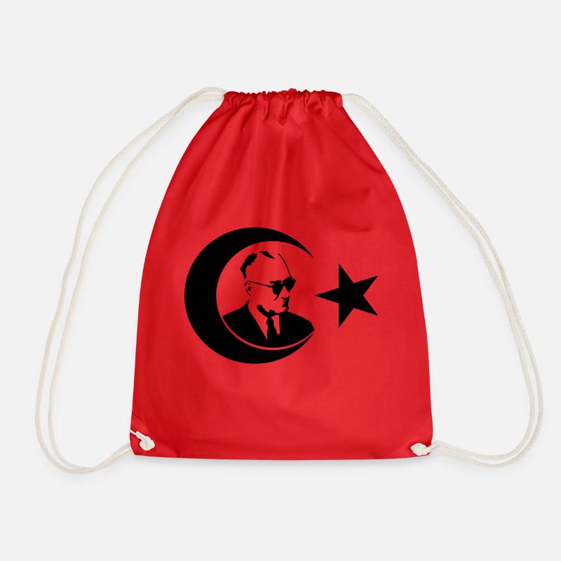 Ay yildiz Ataturk - Drawstring Bag - red