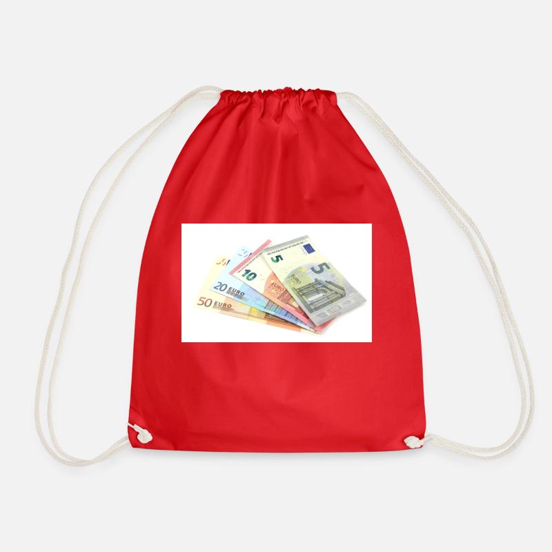 Geld. Euro banknotes - Turnbeutel - Rot