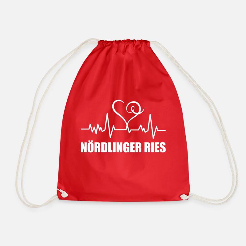 Heartbeat Nördlinger Ries - Turnbeutel - Rot