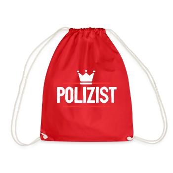 Polizist Beruf - Turnbeutel - Rot - Vorne