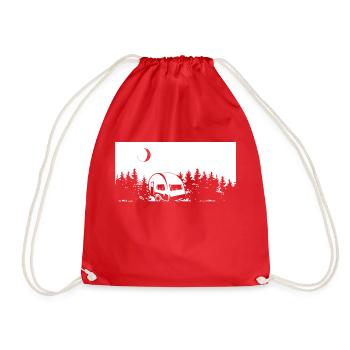 Camping Caravane - (4) - Sac de sport léger - rouge - Devant