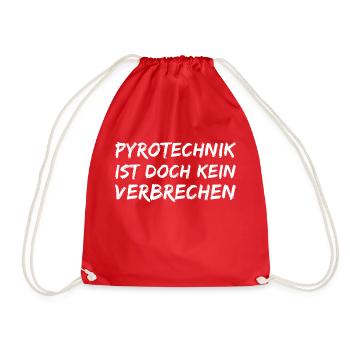 pyrotechnik ist doch kein verbrechen - Turnbeutel - Rot - Vorne