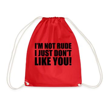 I'm Not Rude - Sac de sport léger - rouge - Devant