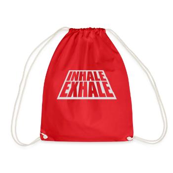 inhale exhale yoga Zitat - Turnbeutel - Rot - Vorne