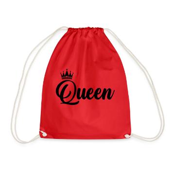 queen - Drawstring Bag - red - Front