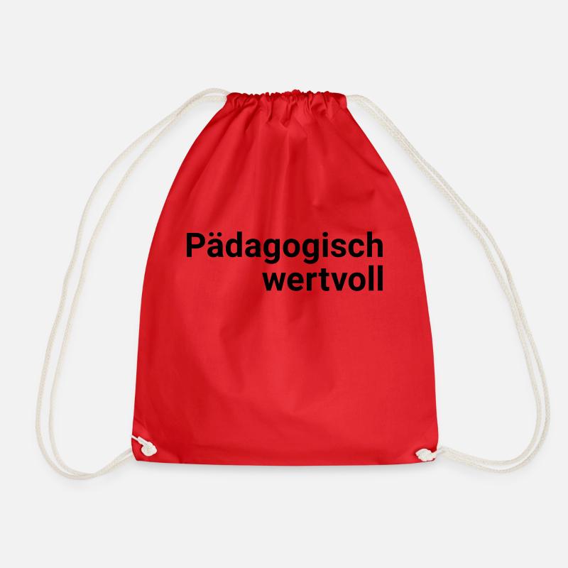 Pädagogisch wertvoll - Turnbeutel - Rot