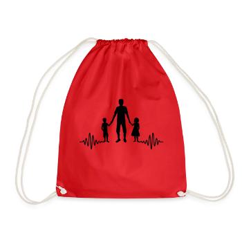 Heartbeat 2 Enfants Papa - Sac de sport léger - rouge - Devant