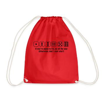 Boardgame Chess Backgammon Game Night - Drawstring Bag - red - Front