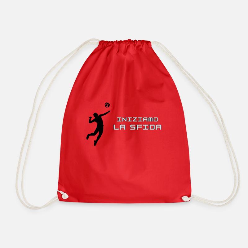 Volleyball - Drawstring Bag - red