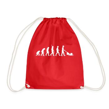 Evolution De L’homme - Tondeuse À Gazon Aménagement Paysager Jardinier - Sac de sport léger - rouge - Devant
