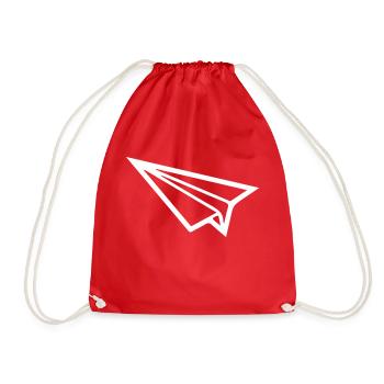 Avion en papier - Sac de sport léger - rouge - Devant