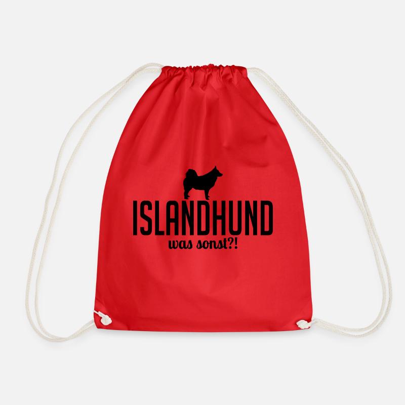 ISLANDHUND was sonst - Turnbeutel - Rot