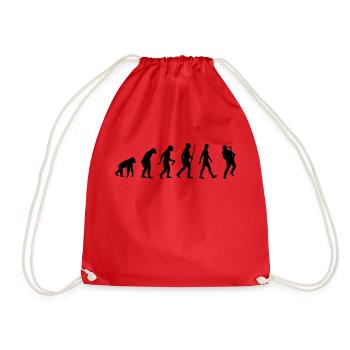 Saxophone, saxophone, music, instrument, evolution - Drawstring Bag - red - Front
