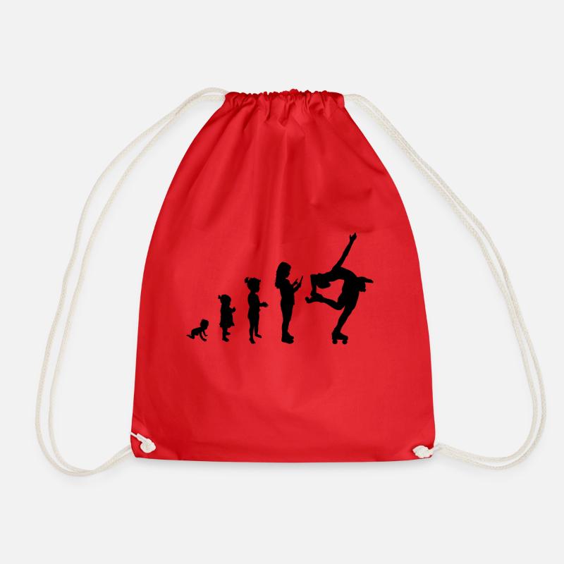 Evolution roller skating 2 - Drawstring Bag - red