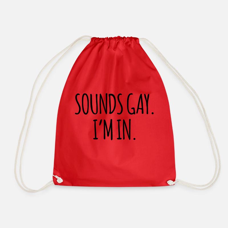 Sounds gay LGBT Spruch Geschenk Pride Rechte - Turnbeutel - Rot