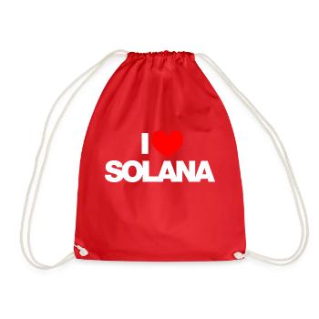 I love SOLANA - Turnbeutel - Rot - Vorne