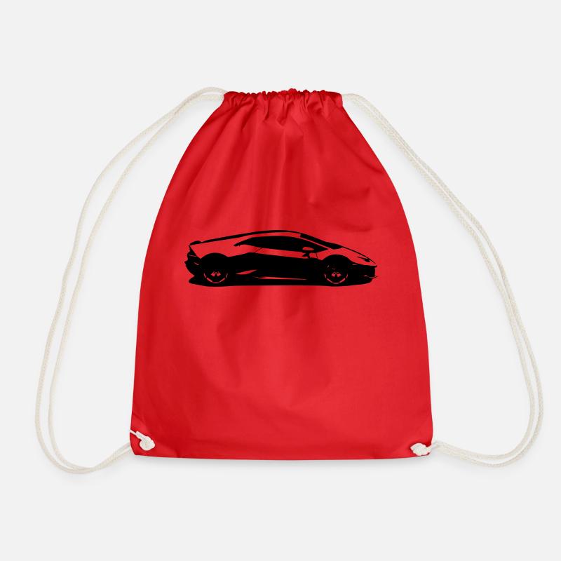lamborgihini - Drawstring Bag - red