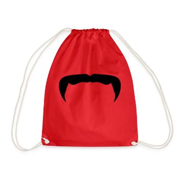 moustache mustache barbe beard12 hipster - Sac de sport léger - rouge - Devant