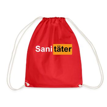 Sanitäter Rettungsfahrer - Turnbeutel - Rot - Vorne