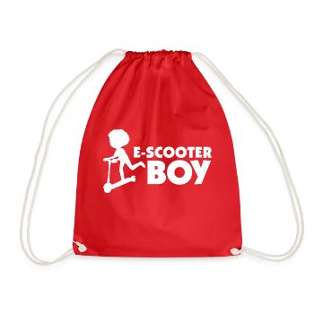E-Scooter Roller Scooter - Drawstring Bag - red - Front