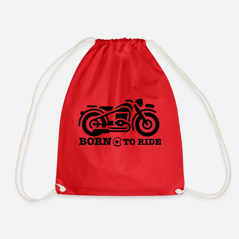 Born to ride Motorrad Geschenk - Turnbeutel - Rot