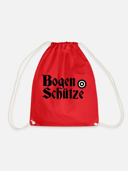 Bow Sagittarius Old School - Drawstring Bag - red
