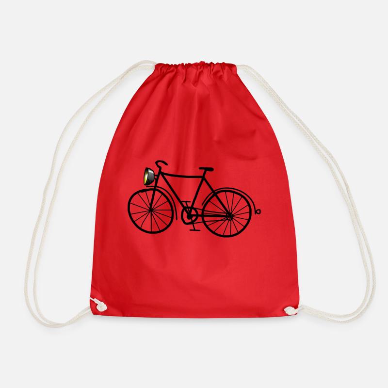 bicycle - Drawstring Bag - red