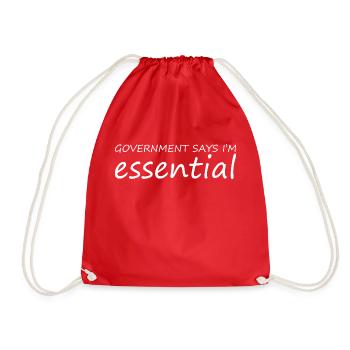 Le gouvernement dit que je suis essentiel 7 - Sac de sport léger - rouge - Devant