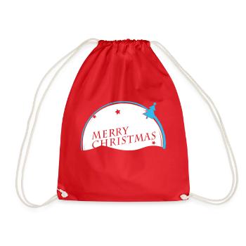 Merry Christmas VECTORGRAPHIC - Drawstring Bag - red - Front