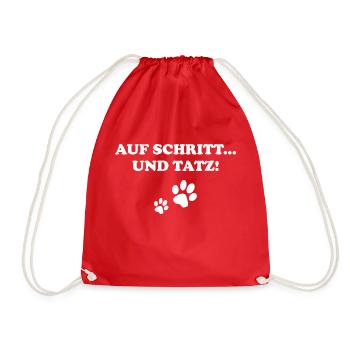 Auf Schritt Und Tatz - Turnbeutel - Rot - Vorne