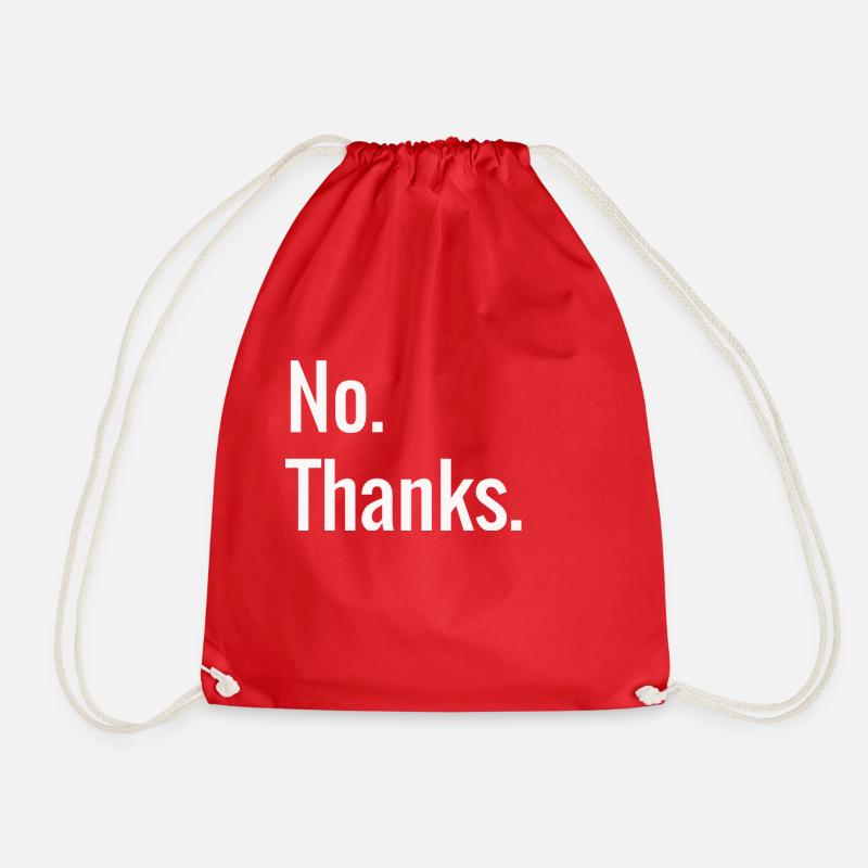 Non. Merci. /Blanc - Sac de sport léger - rouge