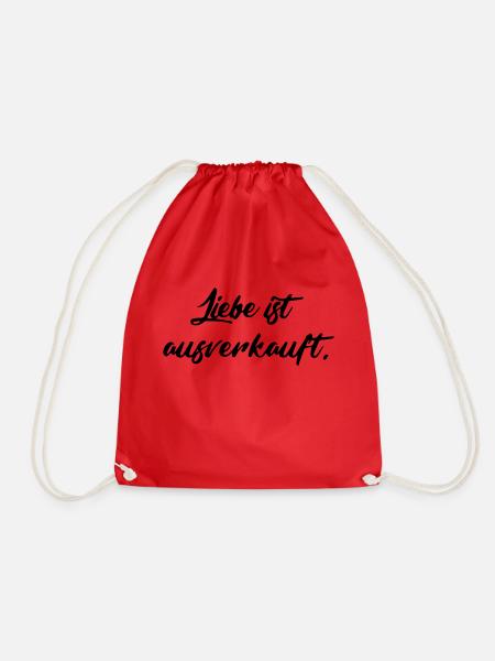 Liebe ist - Turnbeutel - Rot