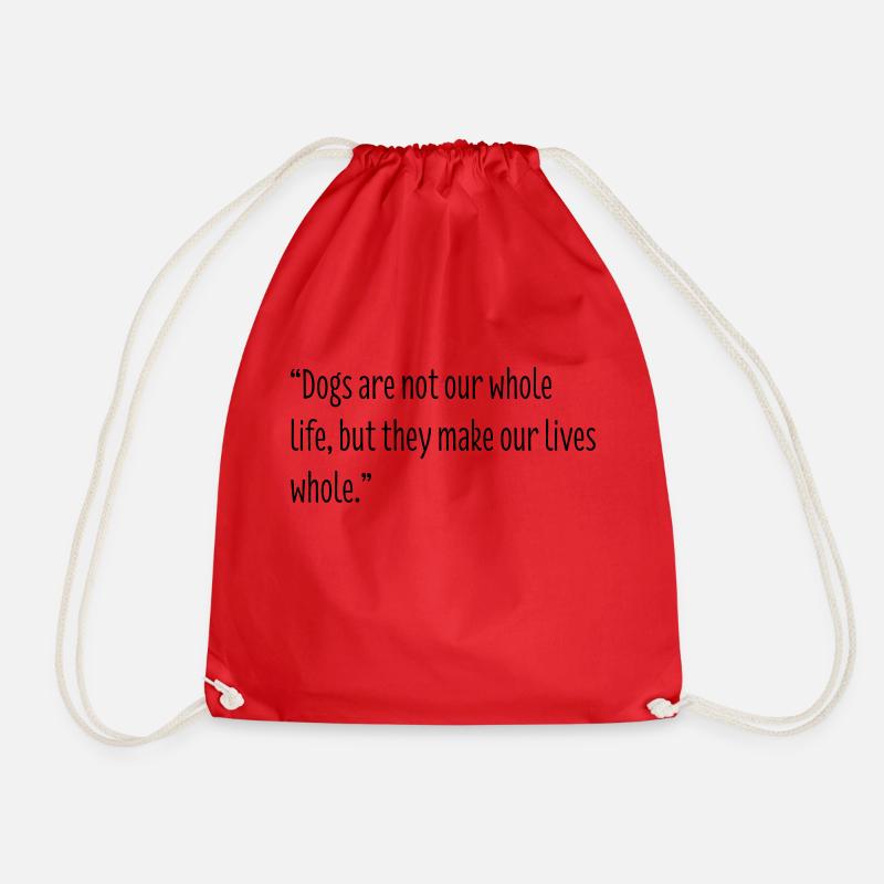 Dog Lovers - Drawstring Bag - red