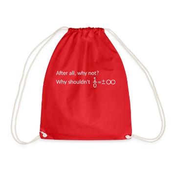 Math gift nerd teacher math teacher math - Drawstring Bag - red - Front