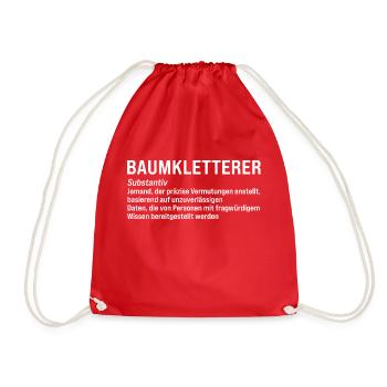 Baumkletterer Definition Arboristen Geschenk - Turnbeutel - Rot - Vorne