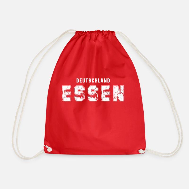 Allemagne Essen - Conception de texte délavée - Sac de sport léger - rouge