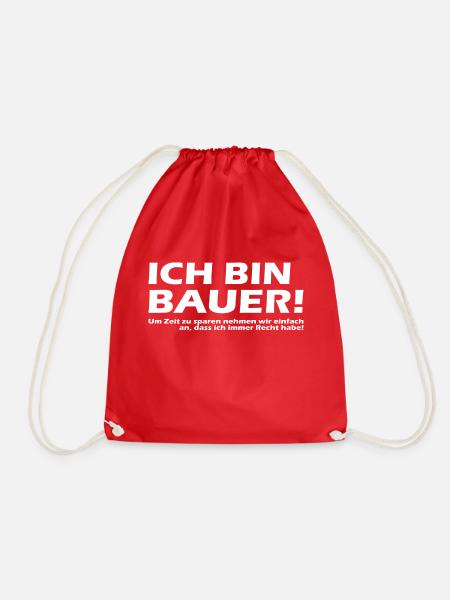 Ich bin Bauer! - Turnbeutel - Rot