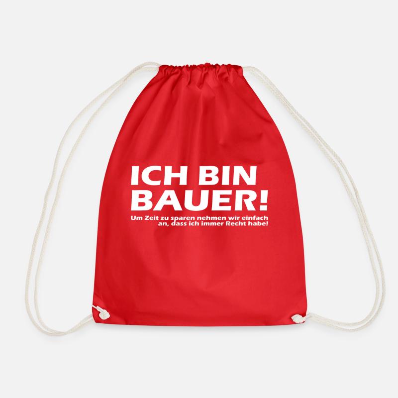Ich bin Bauer! - Turnbeutel - Rot