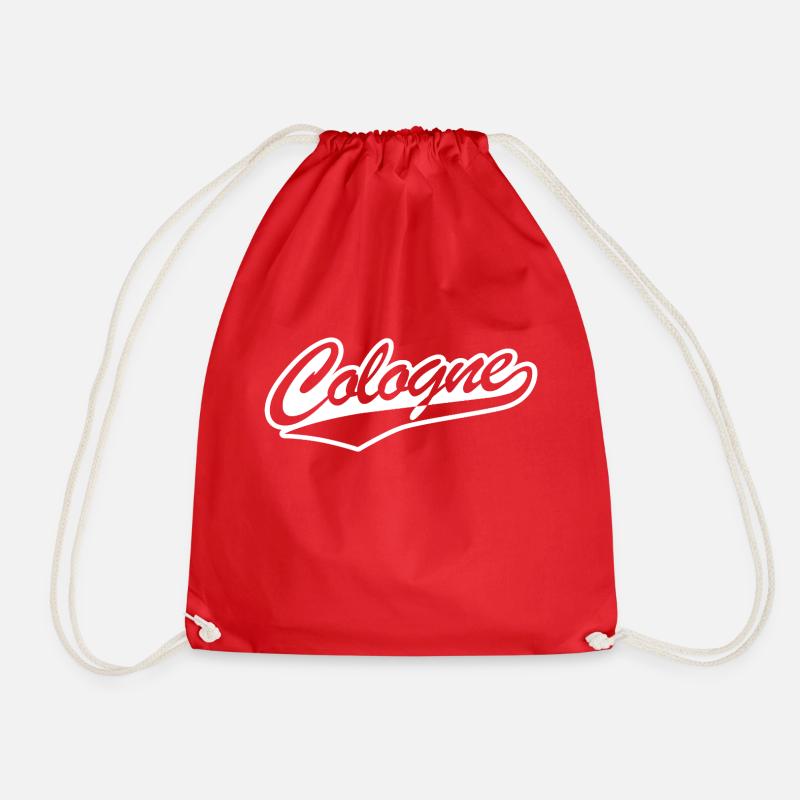 Cologne Classic Shirt, Cologne Retro Look, Cologne - Drawstring Bag - red