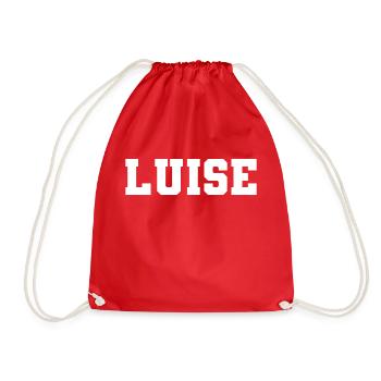 Name - Luise - Turnbeutel - Rot - Vorne